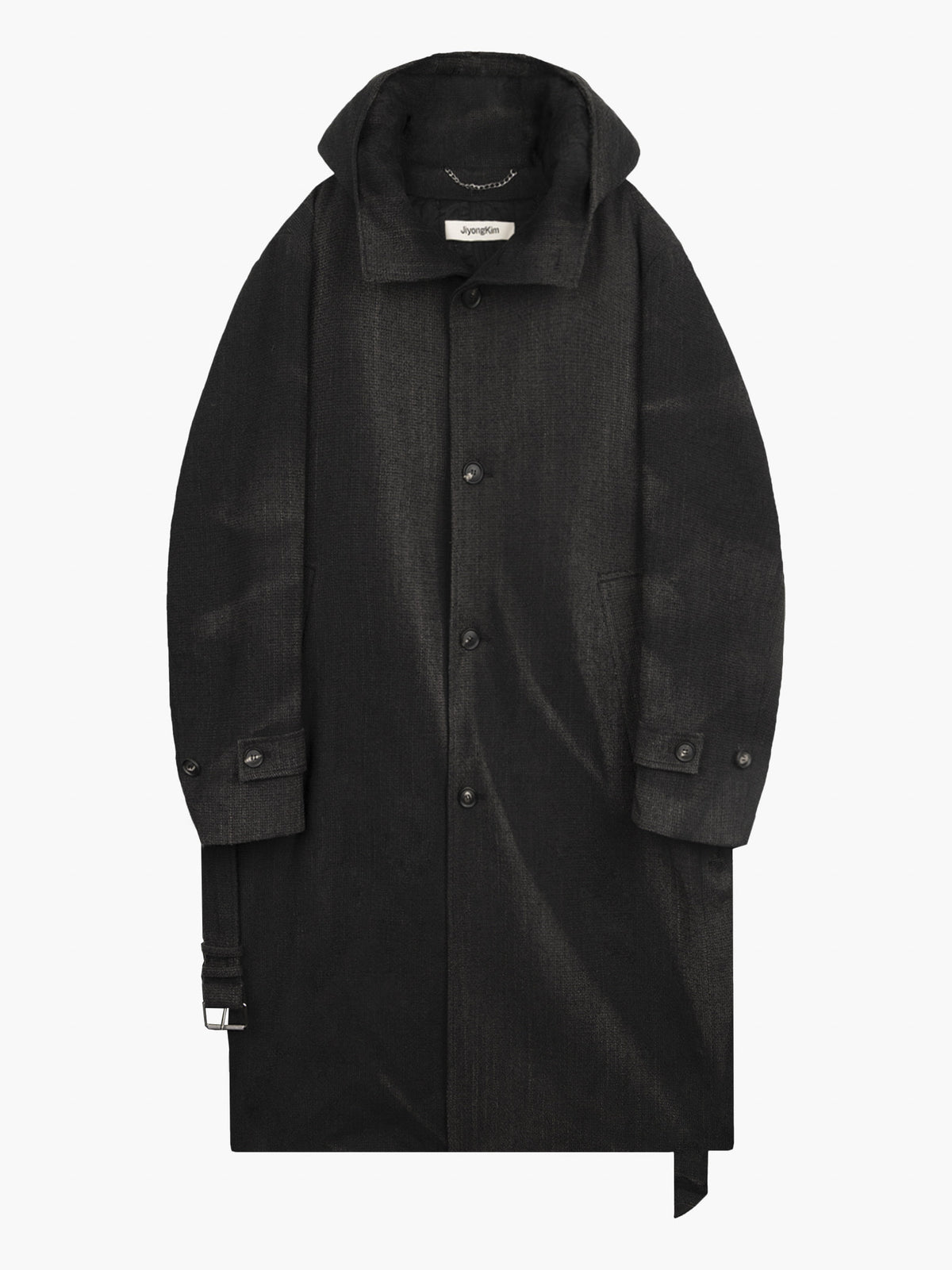 JiyongKim_Sun-Bleached Hooded Coat (Black)