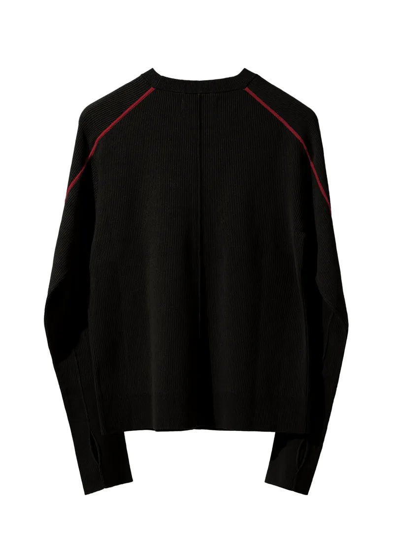 EQUALNEAR_Trails Knit Sweater (Black)