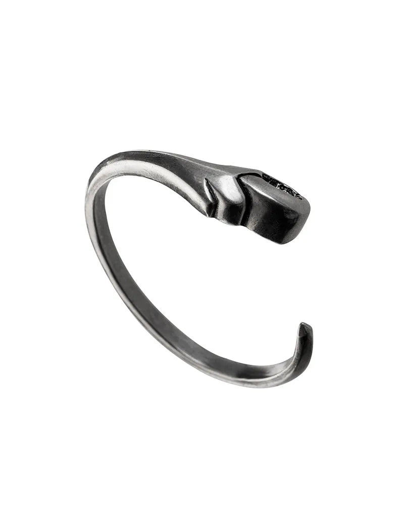 RECOVERY_CROW SKULL DISAPPEARING BRACELET (Ancient Silver)