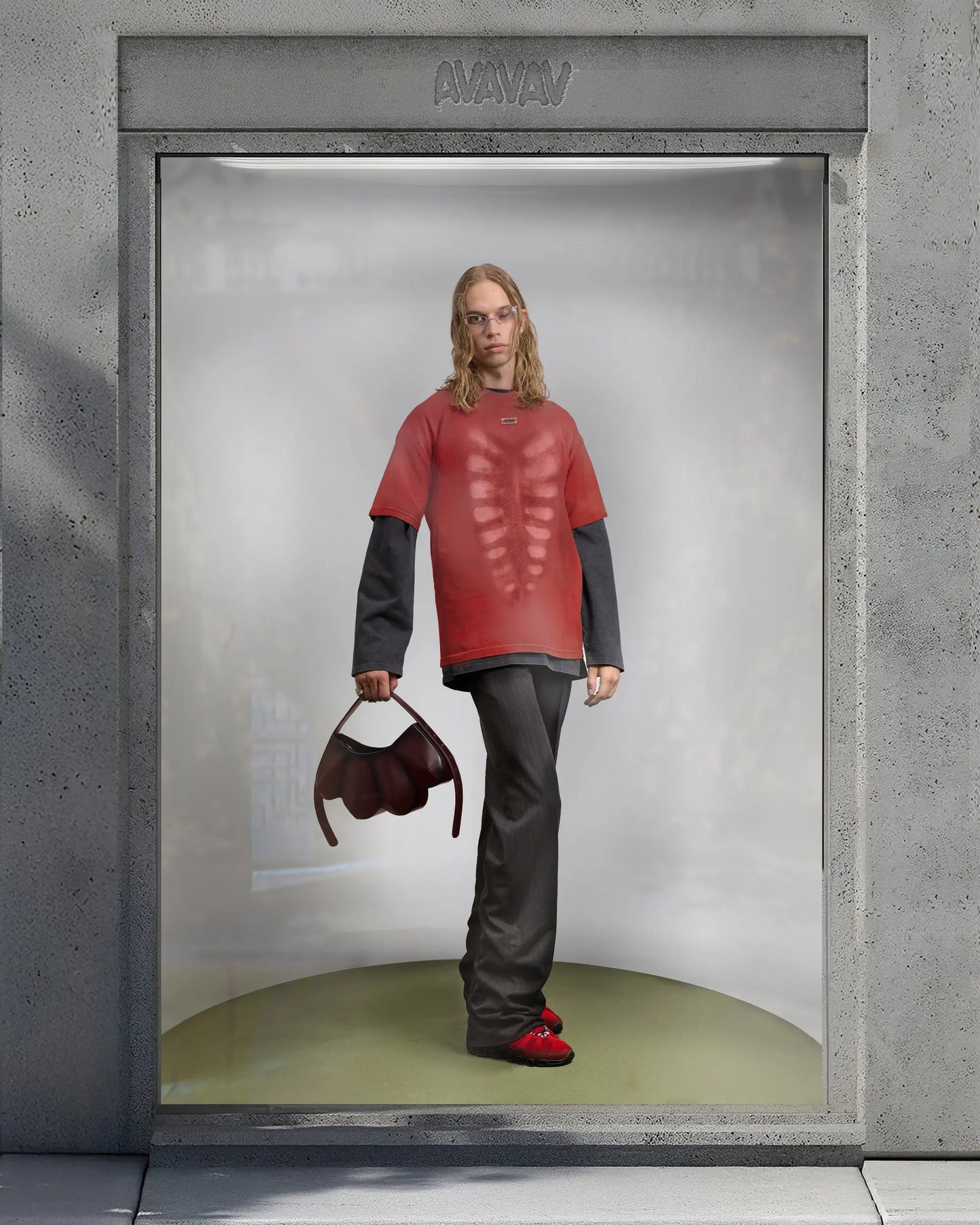 AVAVAV_AVAVAV T-SHIRT PRINTED X-RAY (Red)
