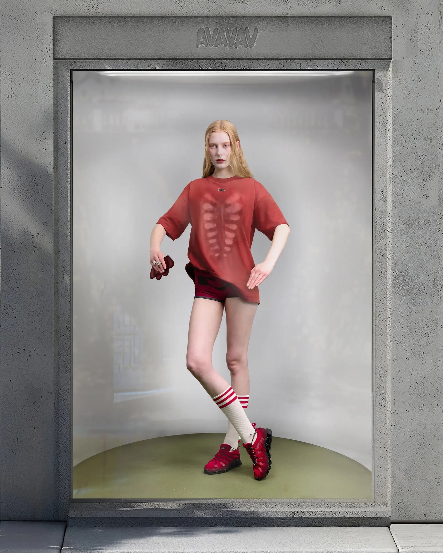 AVAVAV_AVAVAV T-SHIRT PRINTED X-RAY (Red)