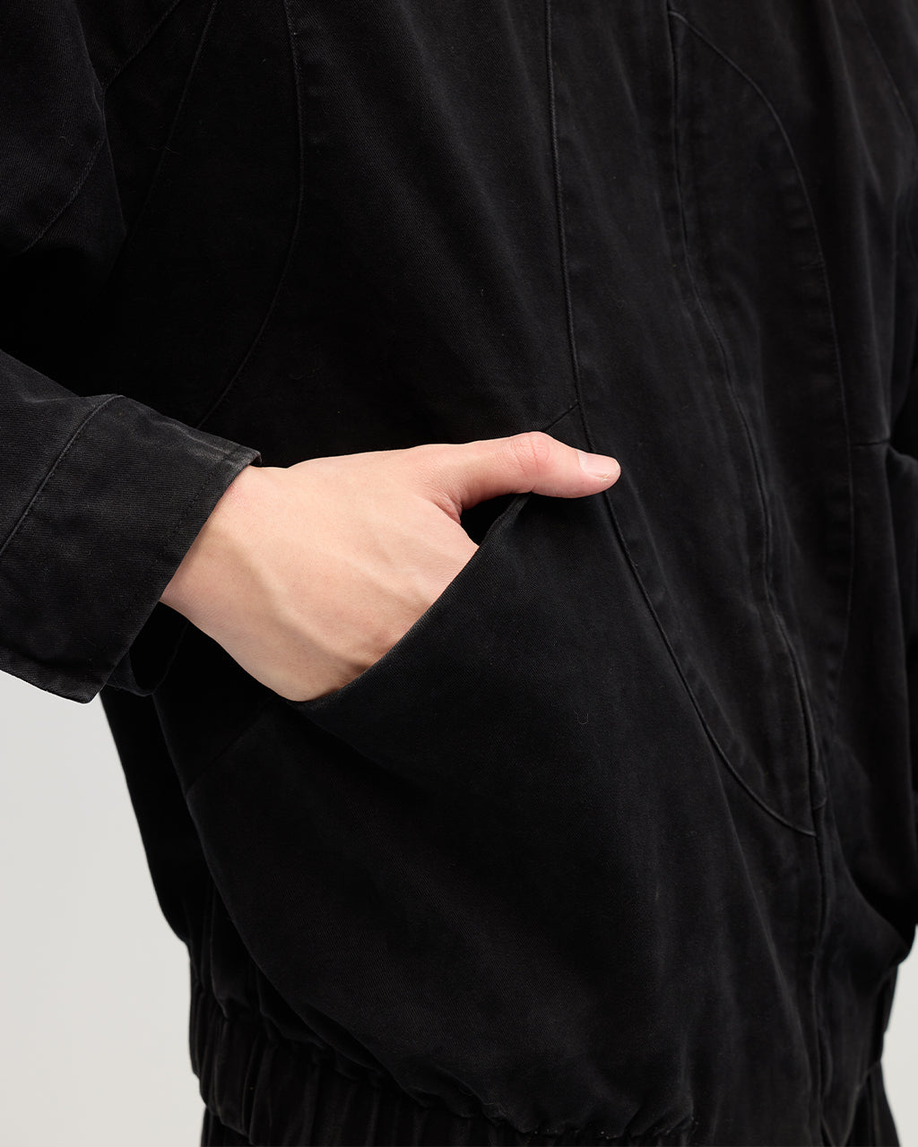 VACANT_Washed Harrington Jacket (Black)