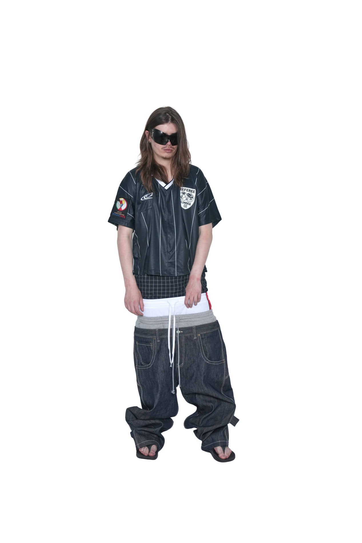 Protocol Index_FAKE SHOULDER REFEREE FOOTBALL JERSEY (Black)