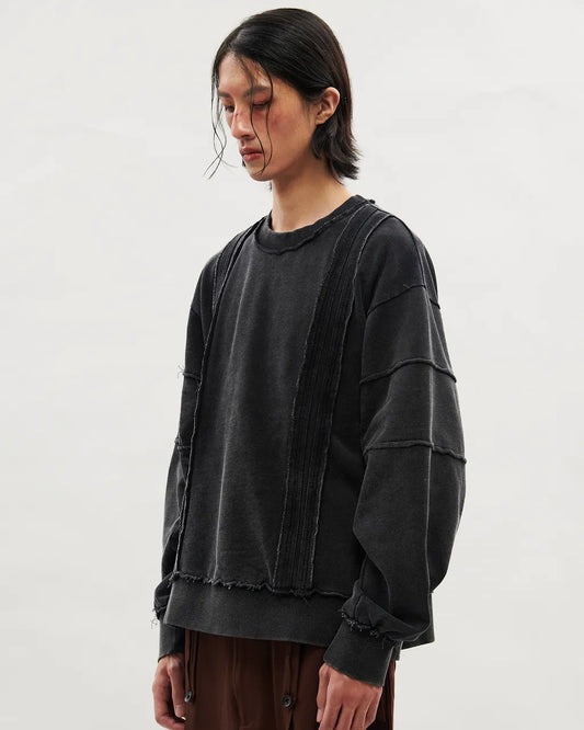 VACANT_Washed Sweater (Black)