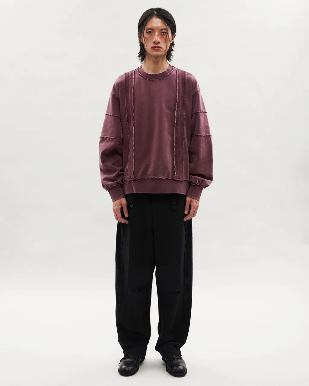 VACANT_Washed Sweater (Burgundy)