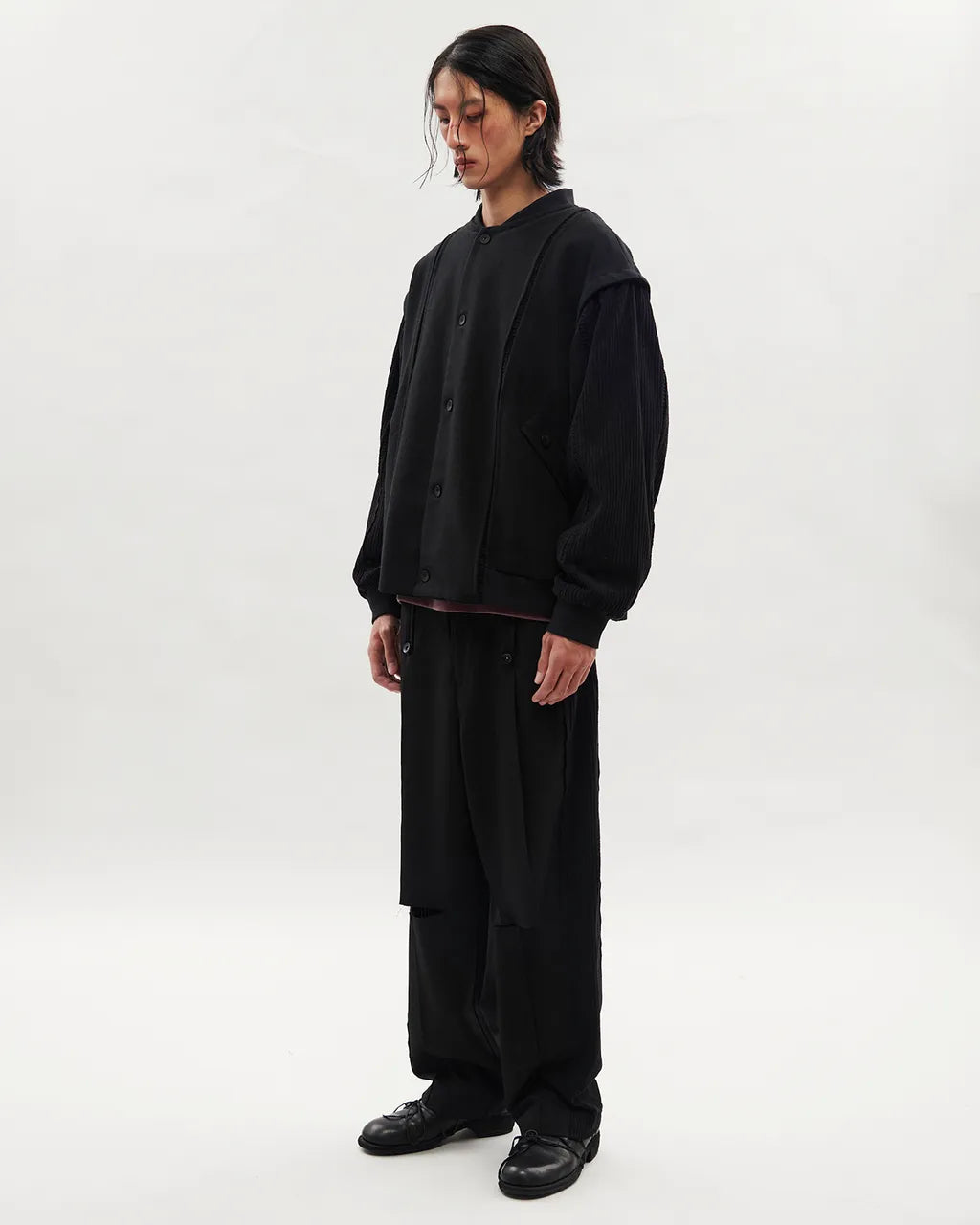 VACANT_Spliced Pants (Black)