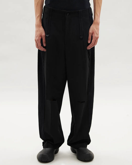 VACANT_Spliced Pants (Black)