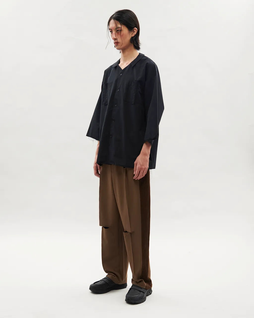 VACANT_Spliced Pants (Khaki)