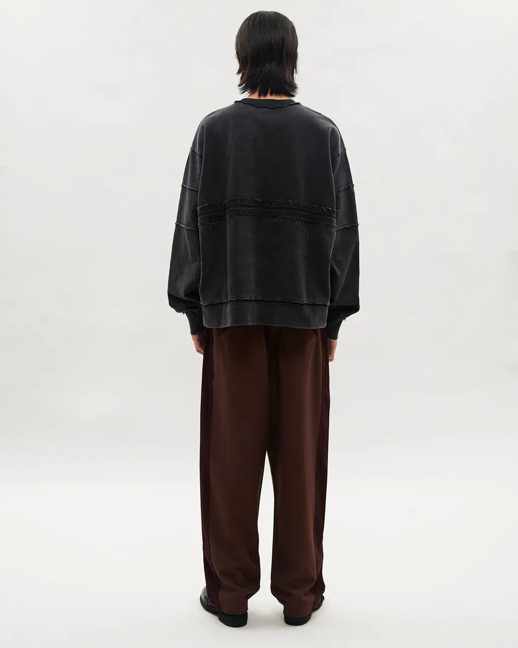 VACANT_Spliced Pants (Burgundy)