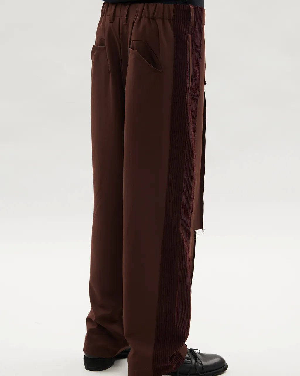 VACANT_Spliced Pants (Burgundy)