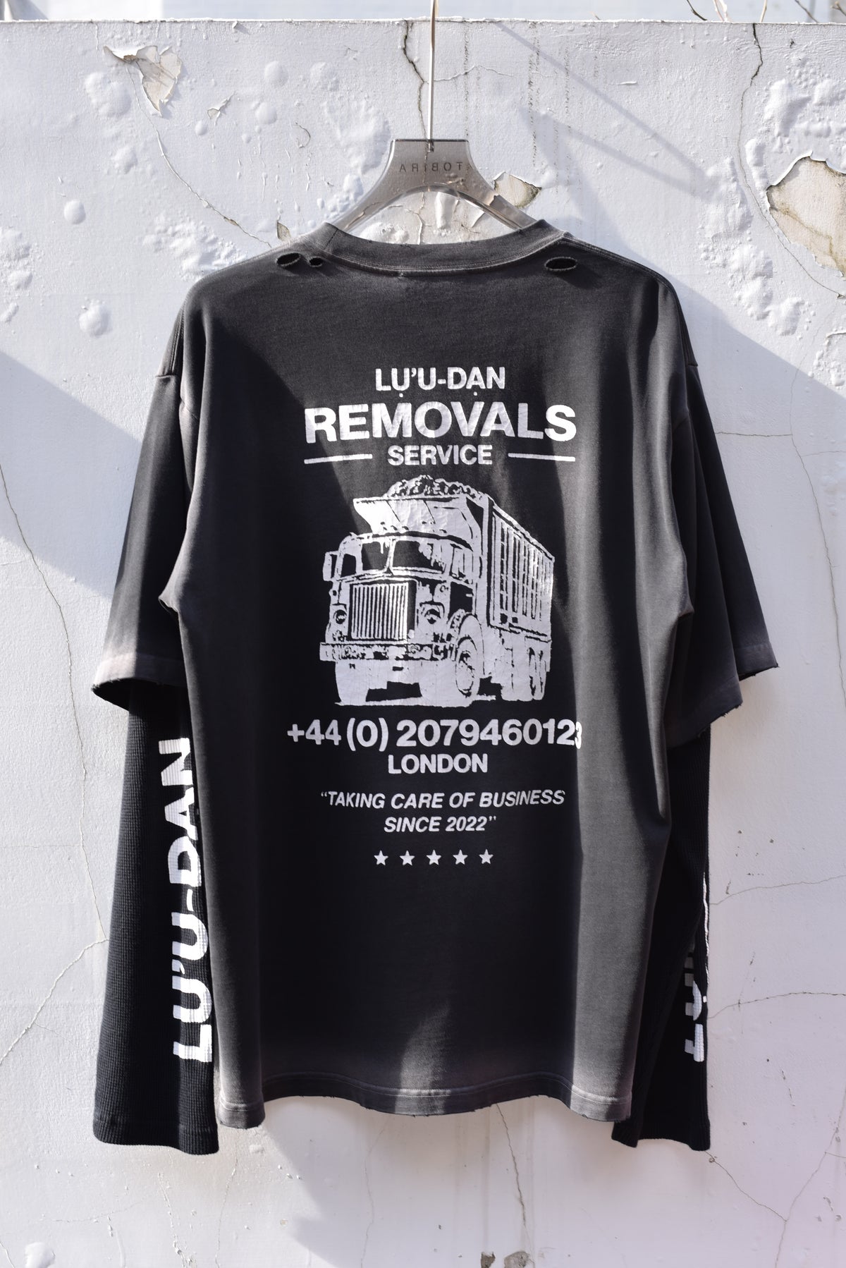 LU'U DAN_Double Deck Tee (Corroded Black)