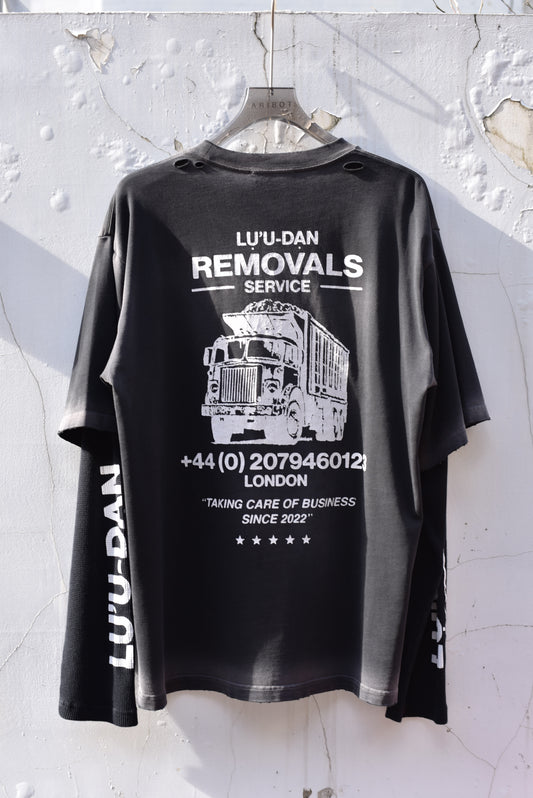 LU'U DAN_Double Deck Tee (Corroded Black)