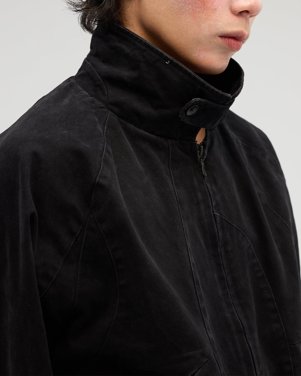 VACANT_Washed Harrington Jacket (Black)