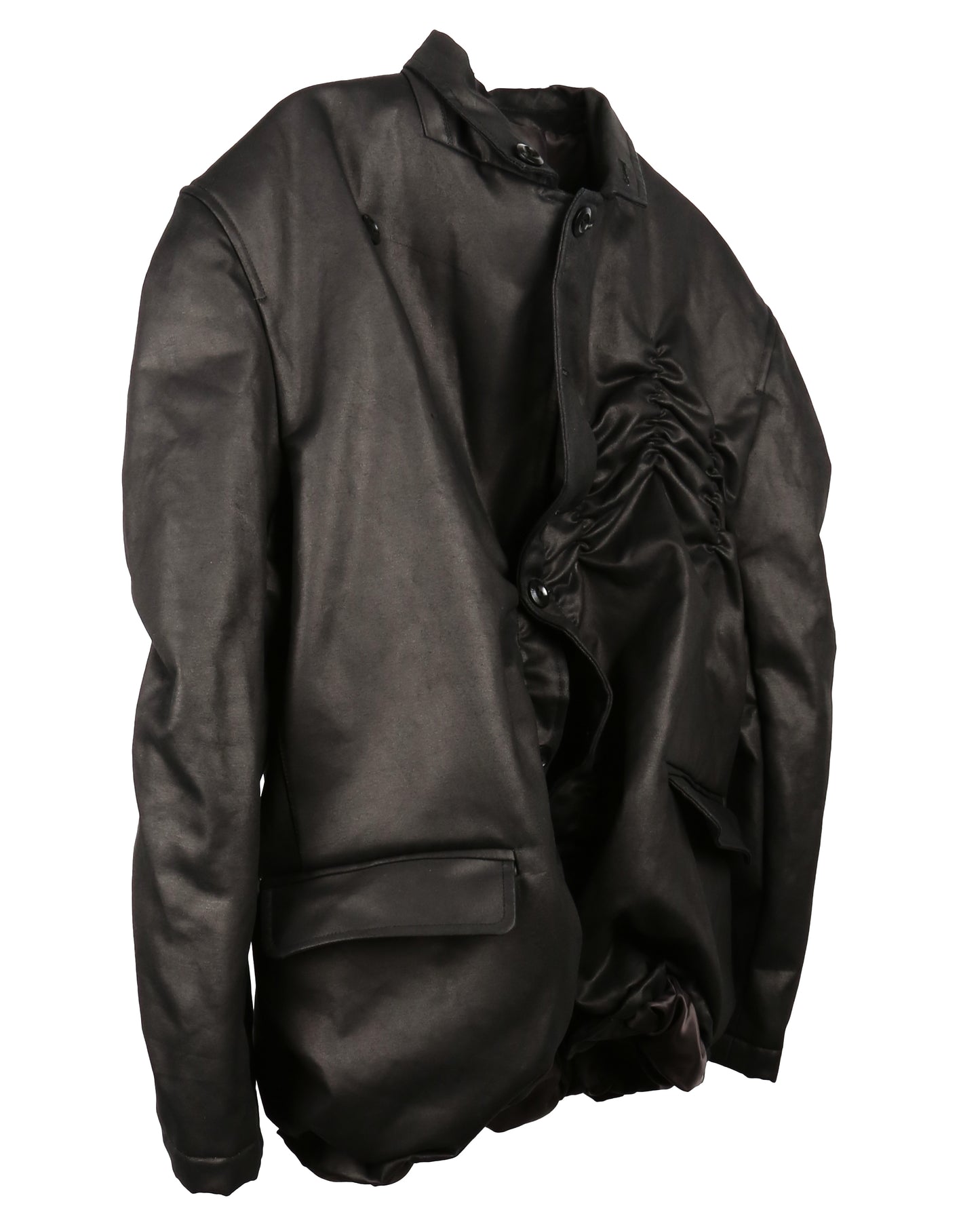 aenrmous_WRINKLE SEAM BLAZER (Black)