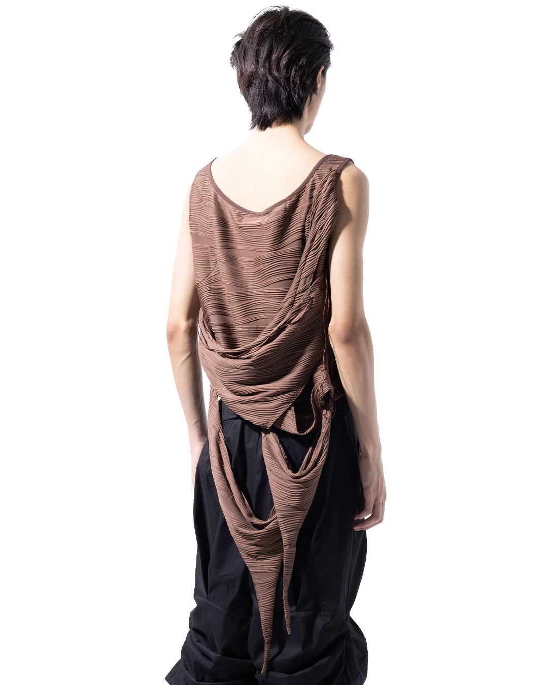 aenrmous_PAWLA RIPPED TOP (Brown)