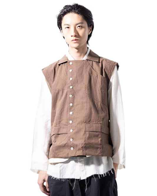 aenrmous_HEAVEN VEST TOP (Rusty Brown)