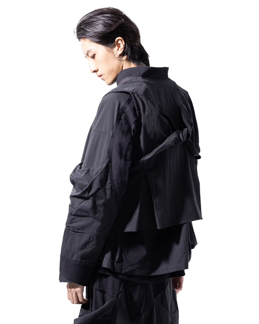aenrmous_NON FROM VEST JACKET (Black)