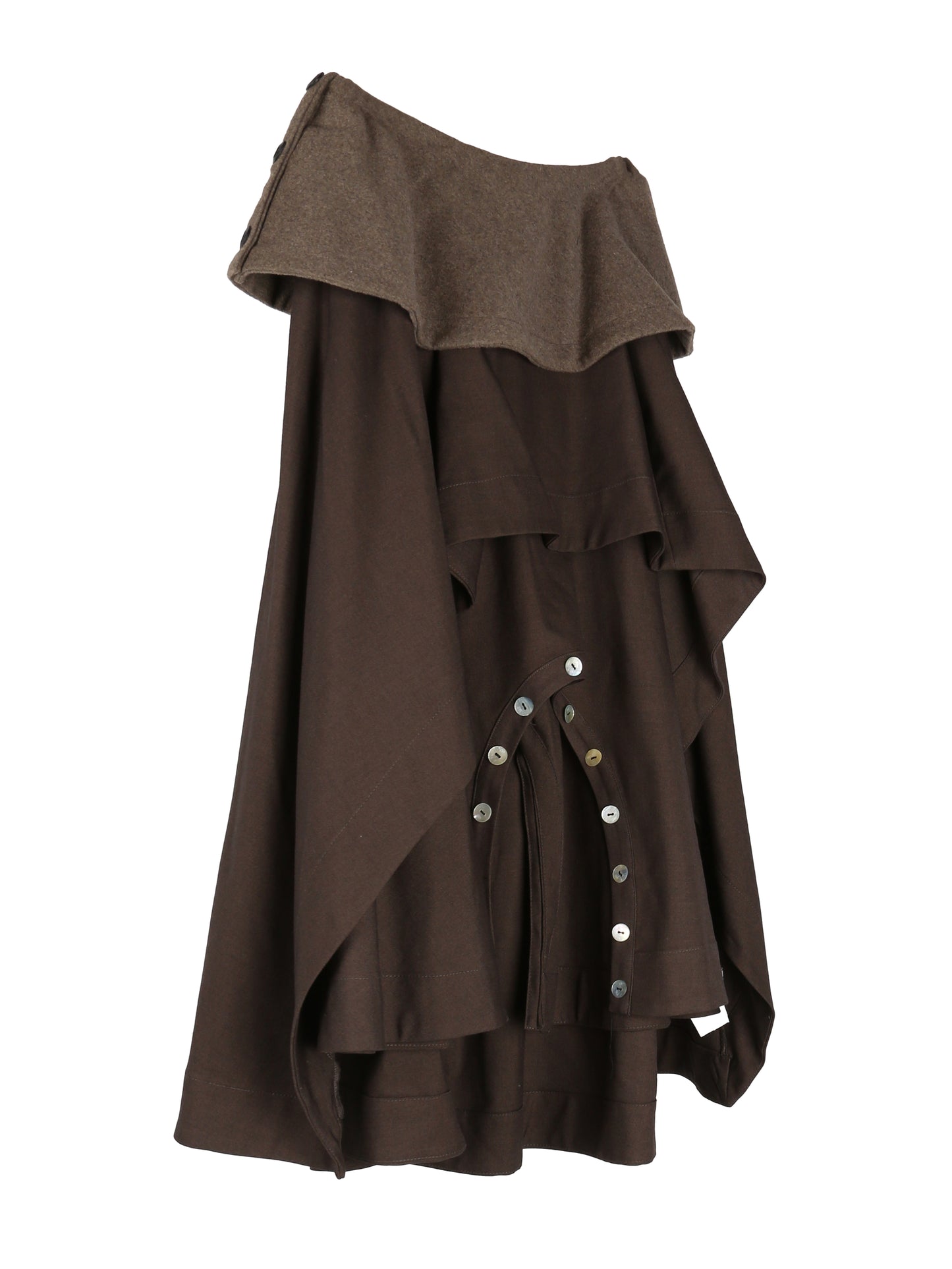 aenrmous_CASCADE SKIRT (Brown)