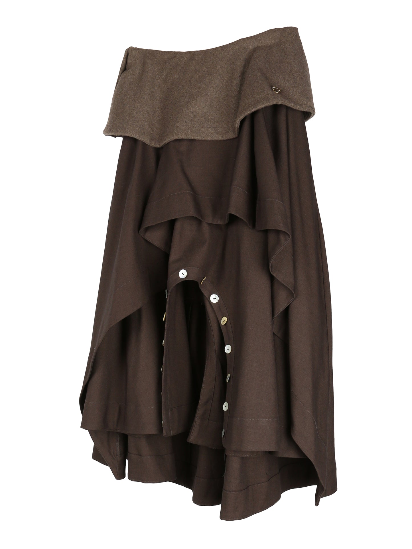 aenrmous_CASCADE SKIRT (Brown)