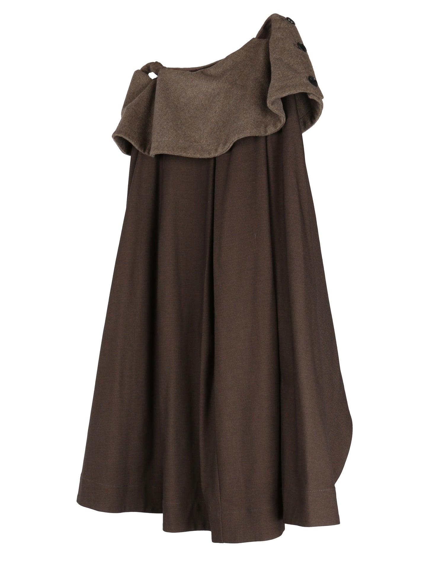aenrmous_CASCADE SKIRT (Brown)