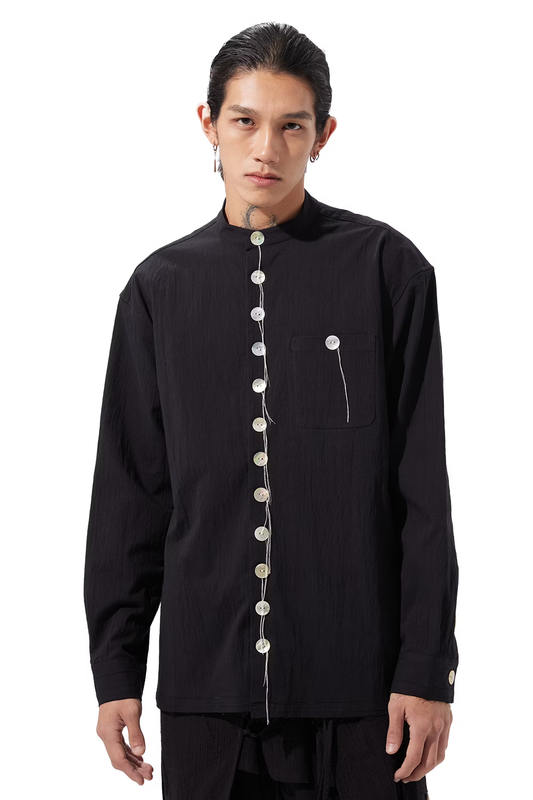aenrmous_BORDERLINE SHIRT-PART I 1023 (Black)