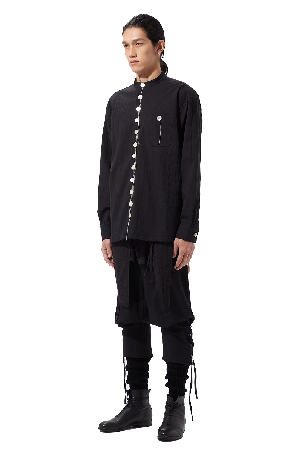 aenrmous_BORDERLINE SHIRT-PART I 1023 (Black)