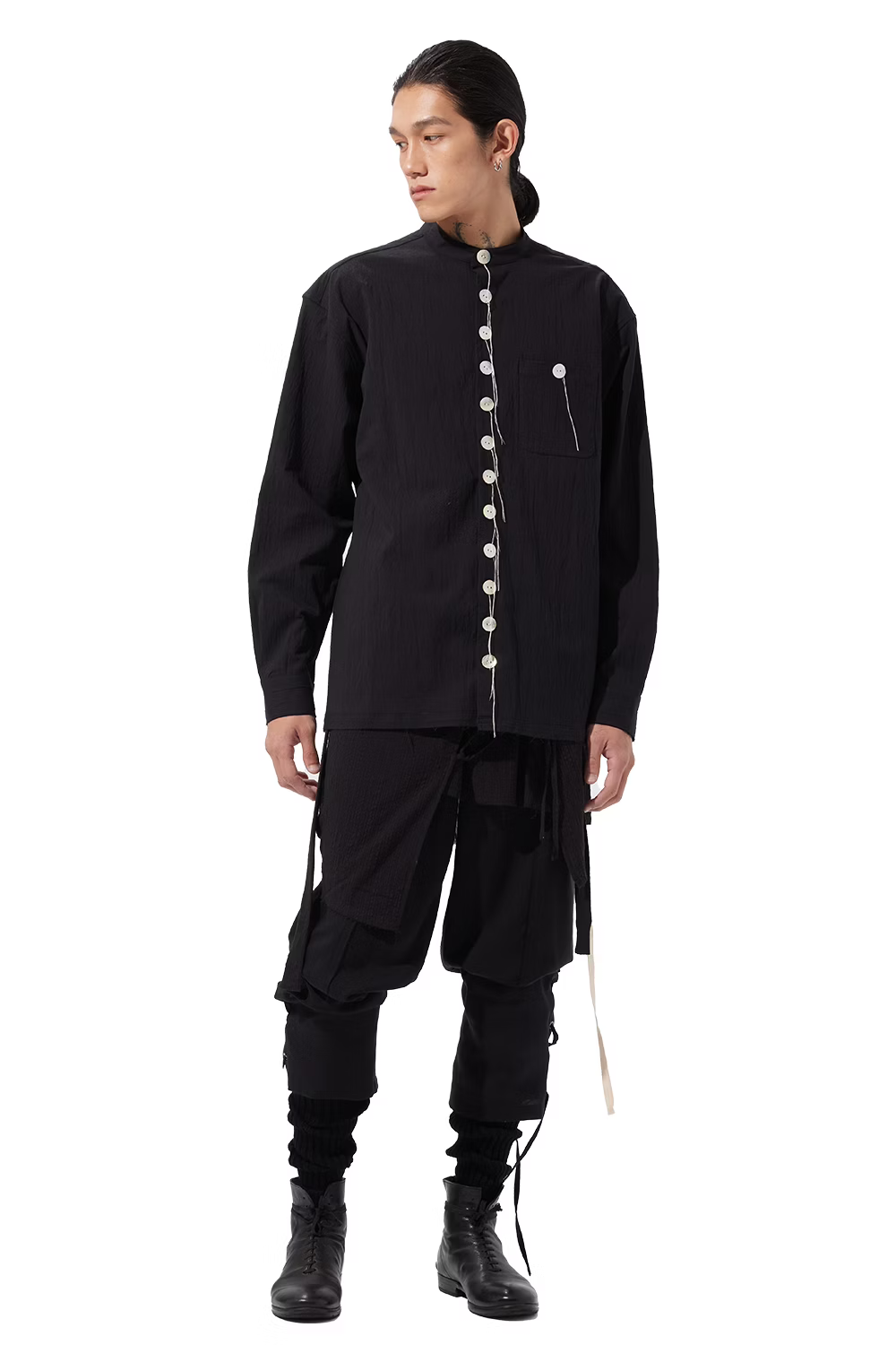 aenrmous_BORDERLINE SHIRT-PART I 1023 (Black)