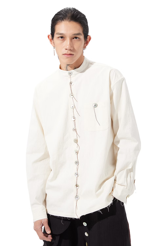 aenrmous_BORDERLINE SHIRT-PART I 1023 (White)