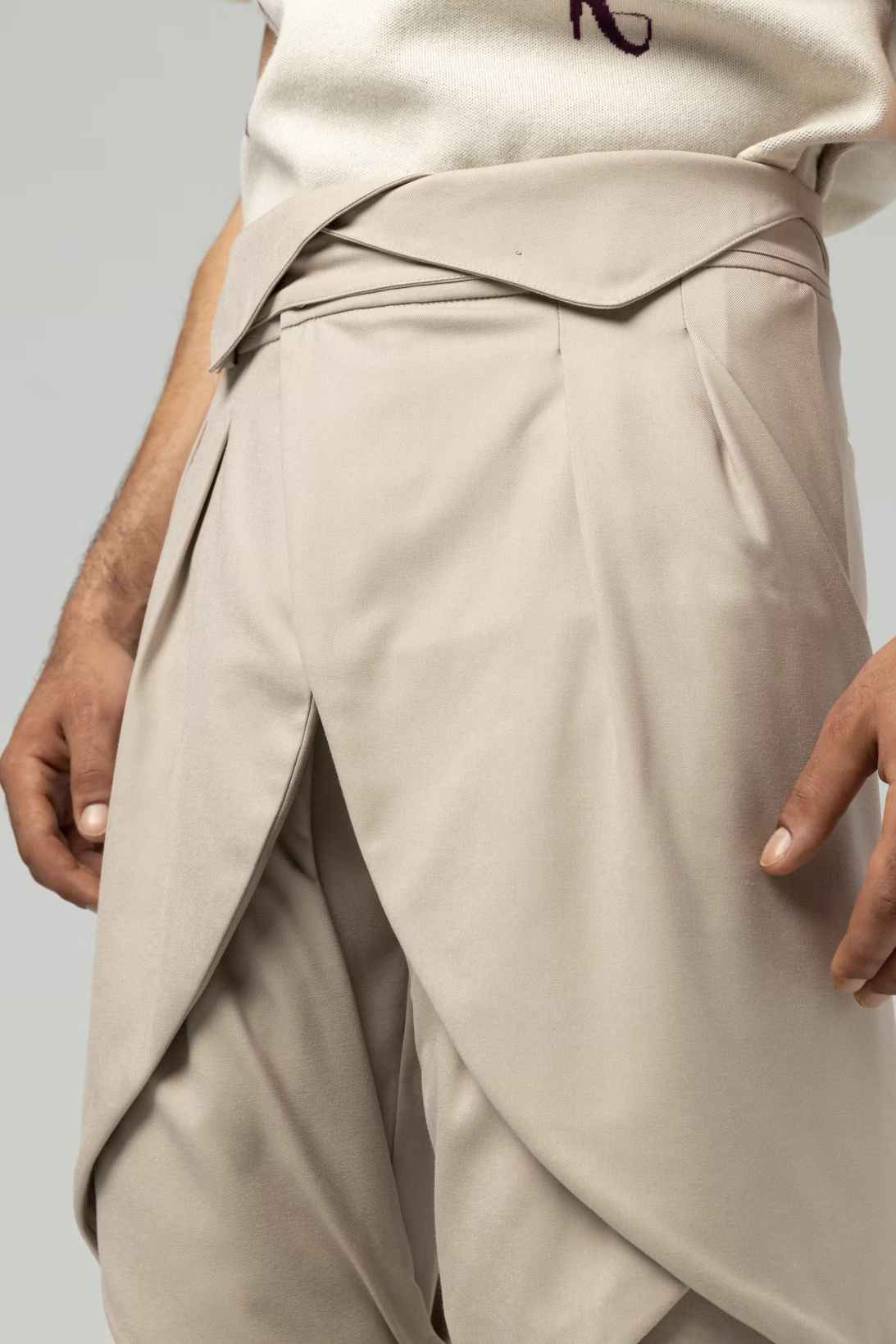 aenrmous_Selcouth Merge Trousers (Stone)