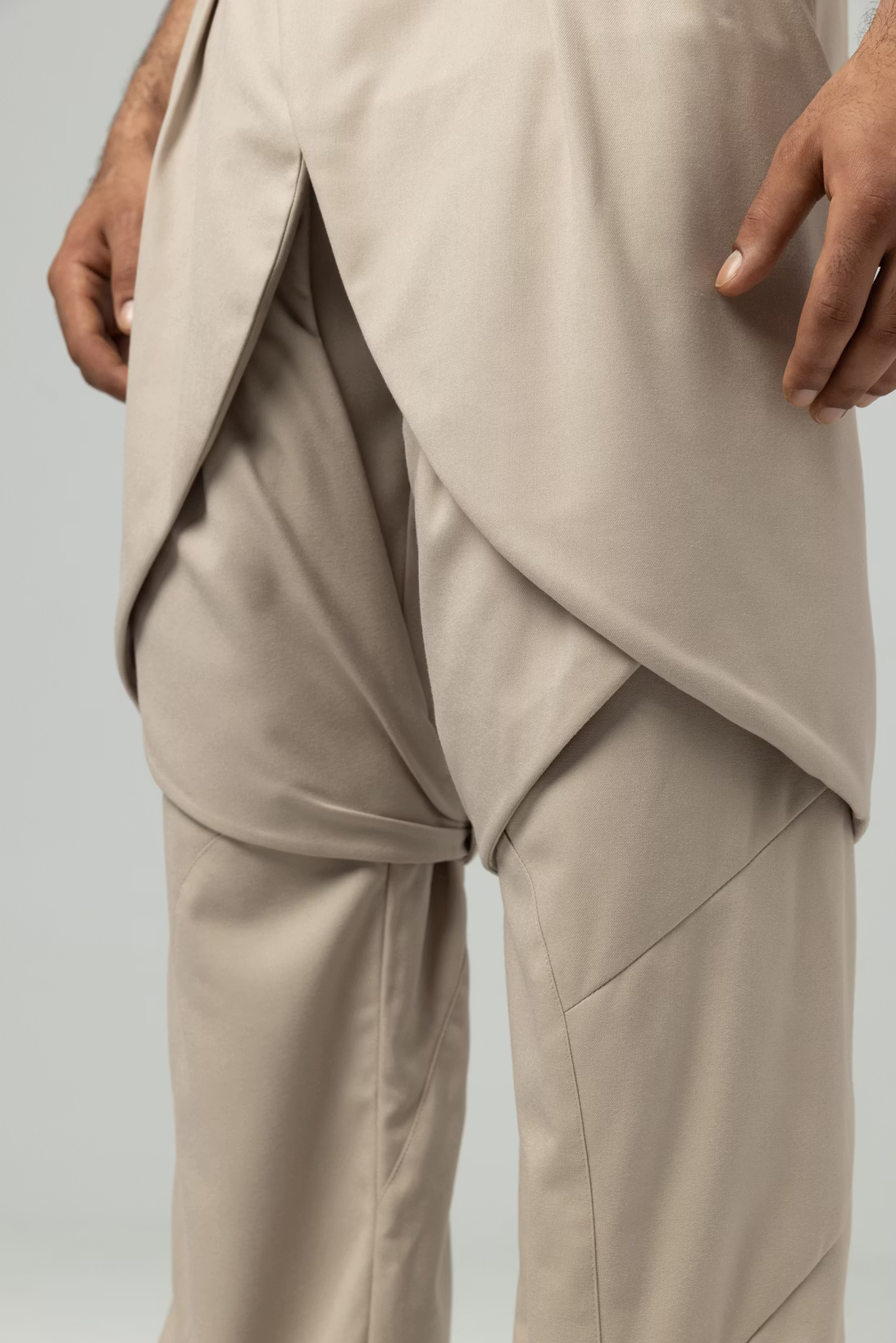 aenrmous_Selcouth Merge Trousers (Stone)