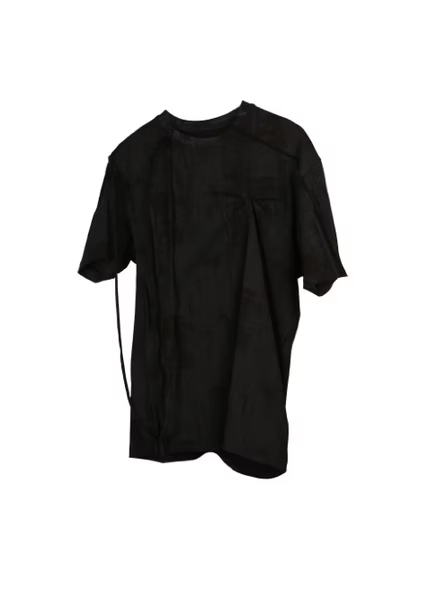 aenrmous_SPLIT TEE (Black)