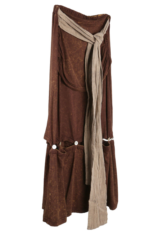 aenrmous_INLAB SKIRT (Brown)