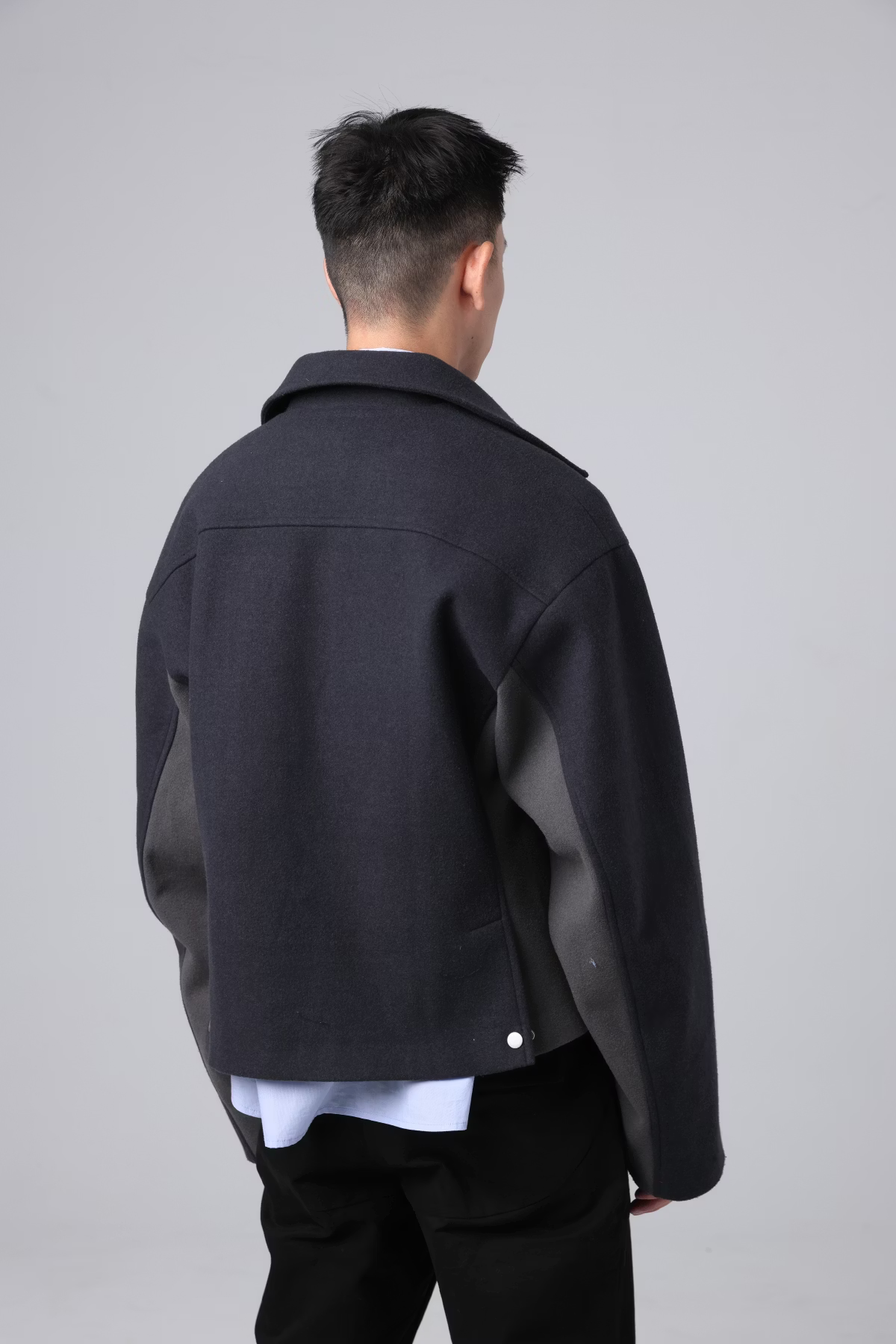 EQUALNEAR_HIGH Tweed Jacket (Gray)