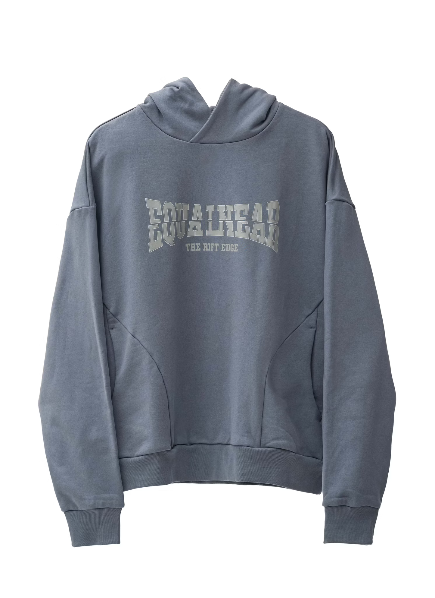 EQUALNEAR_Rift Logo Hoodie (Gray Blue)