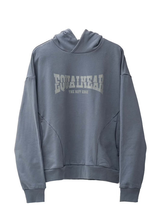 EQUALNEAR_Rift Logo Hoodie (Gray Blue)