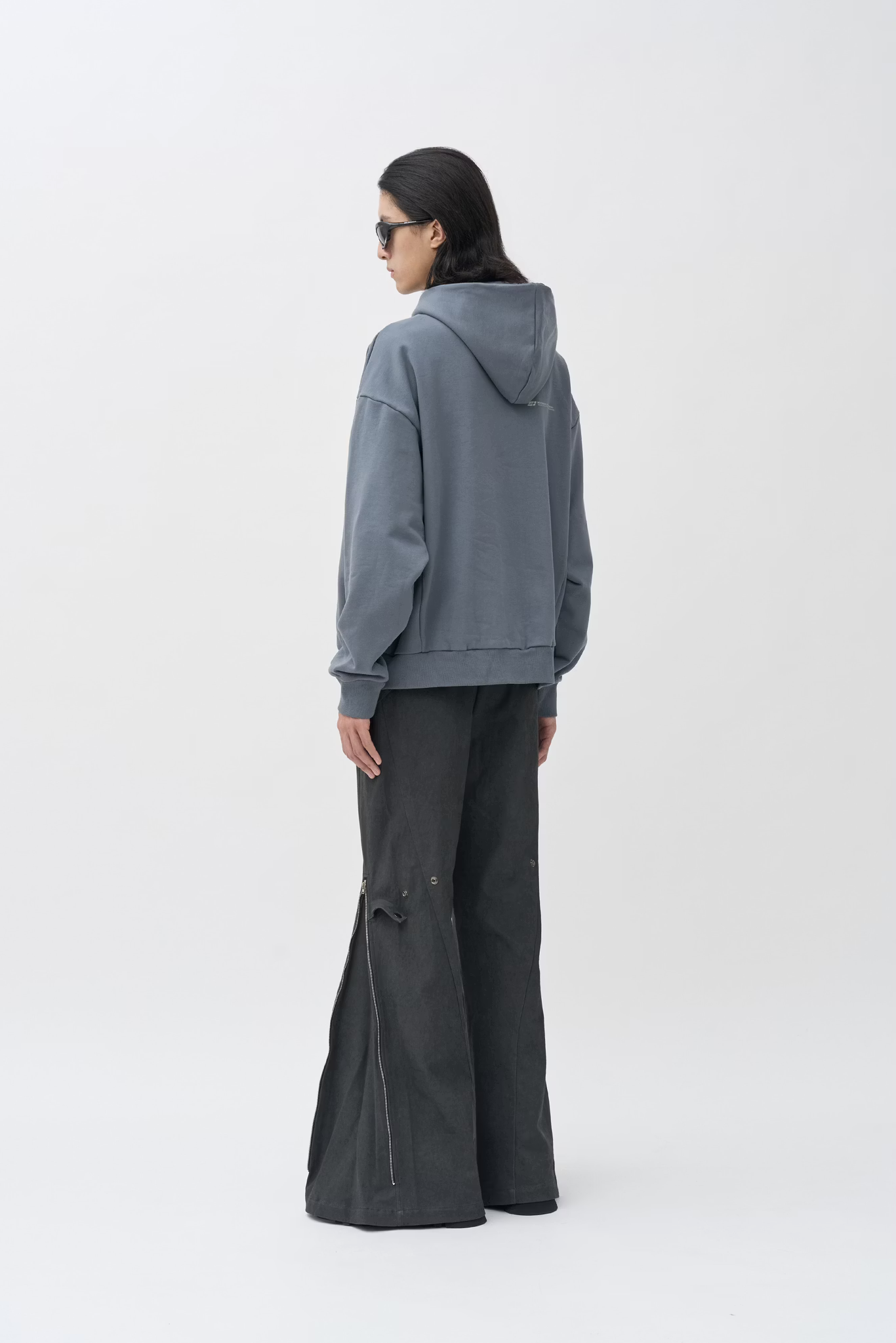 EQUALNEAR_Rift Logo Hoodie (Gray Blue)