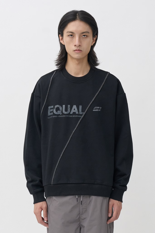 EQUALNEAR_Rift Logo Sweatshirt (Black)