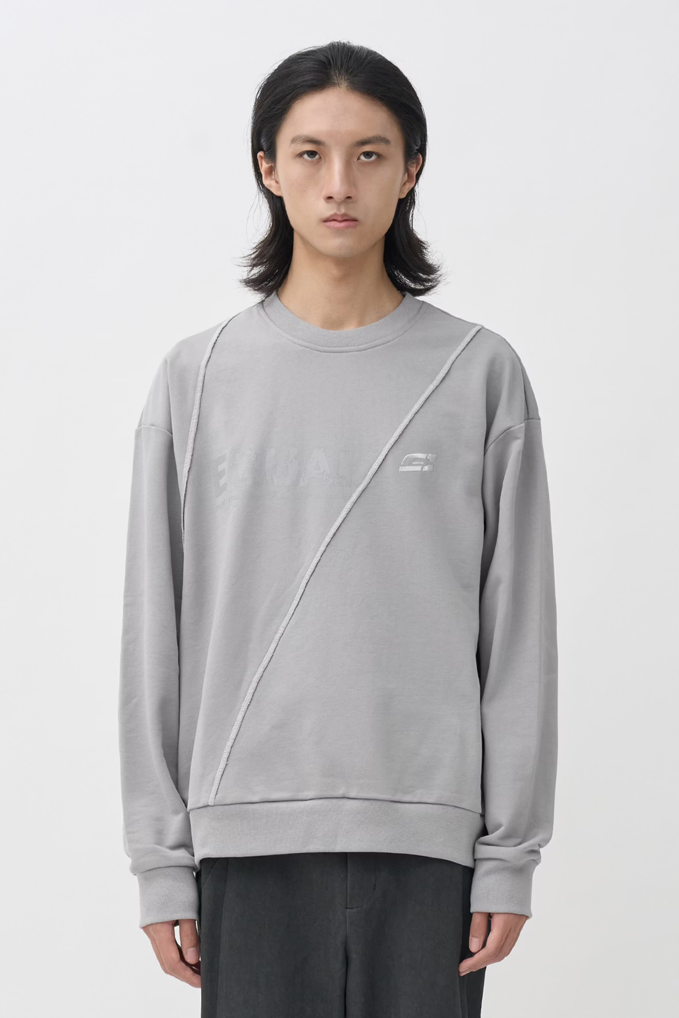 EQUALNEAR_Rift Logo Sweatshirt (Gray)