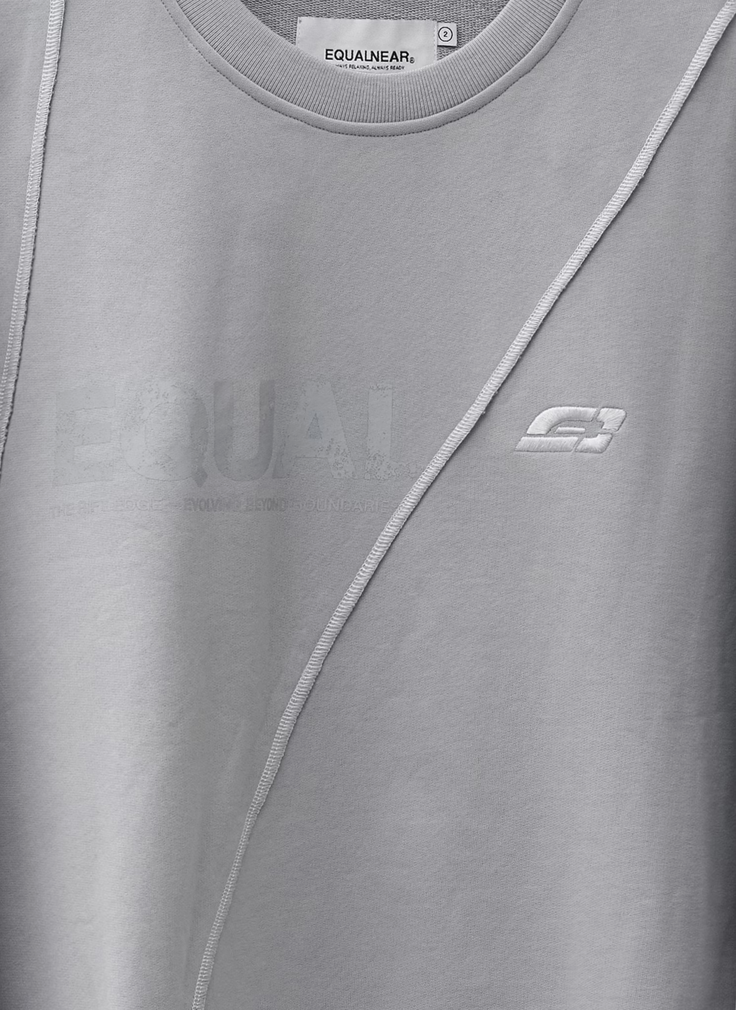 EQUALNEAR_Rift Logo Sweatshirt (Gray)