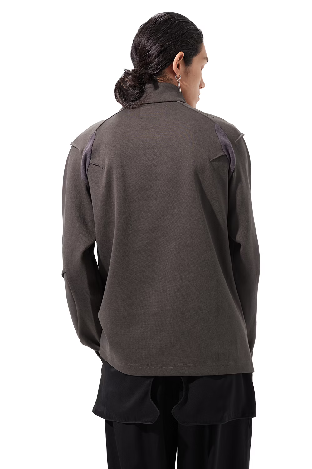 EQUALNEAR_Rift Zip T-neck (Gray)