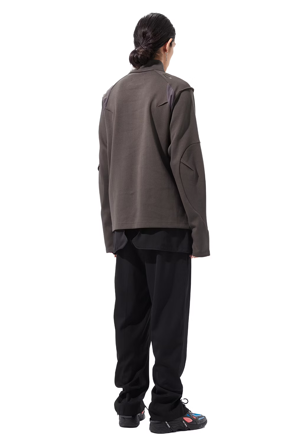 EQUALNEAR_Rift Zip T-neck (Gray)