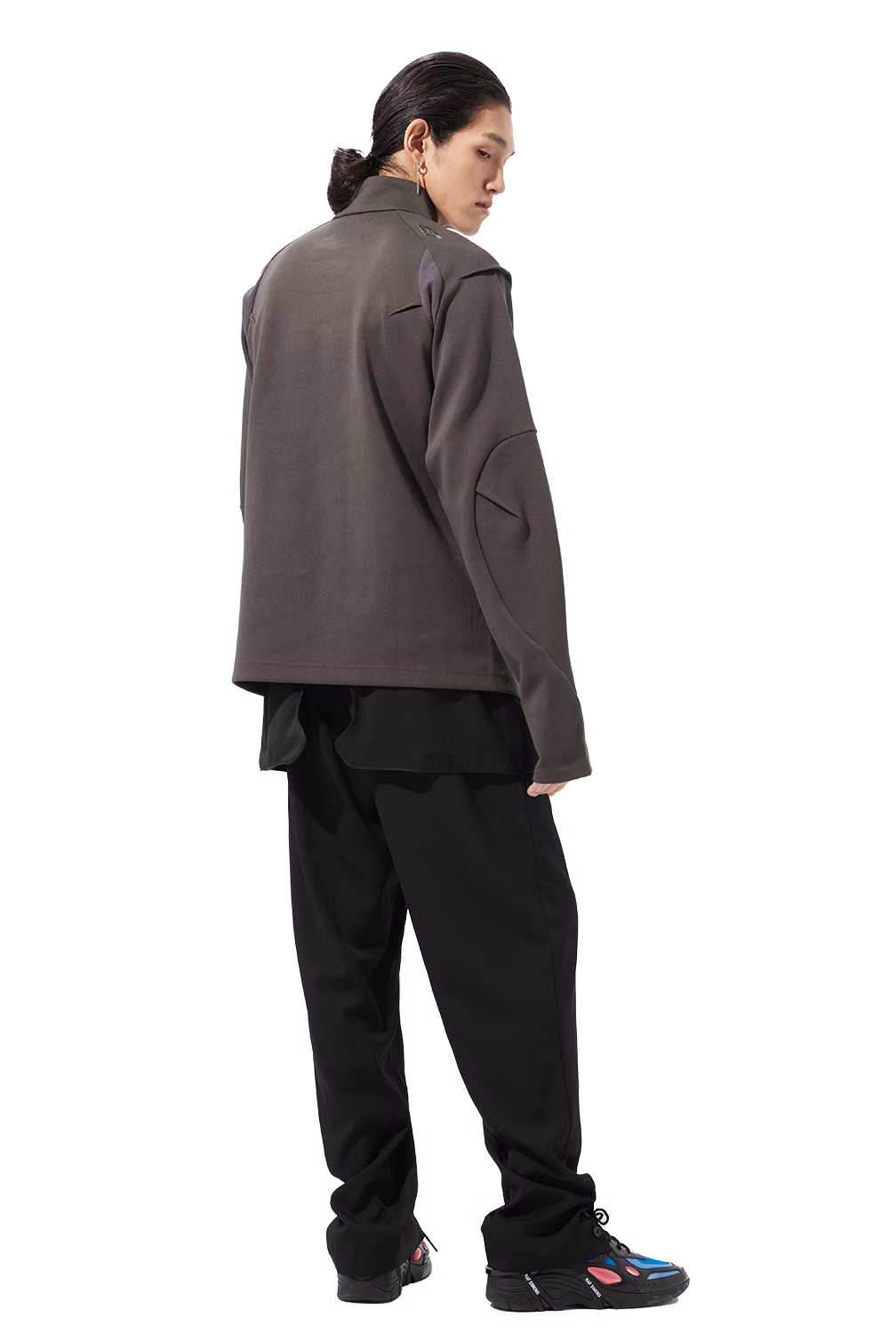 EQUALNEAR_Rift Zip T-neck (Gray)