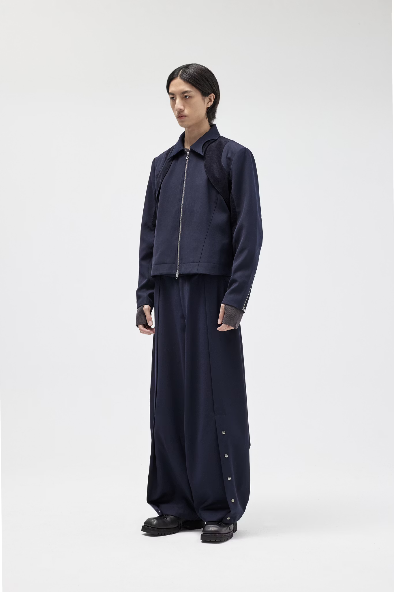 EQUALNEAR_Horizon Wide Pants (Blue)