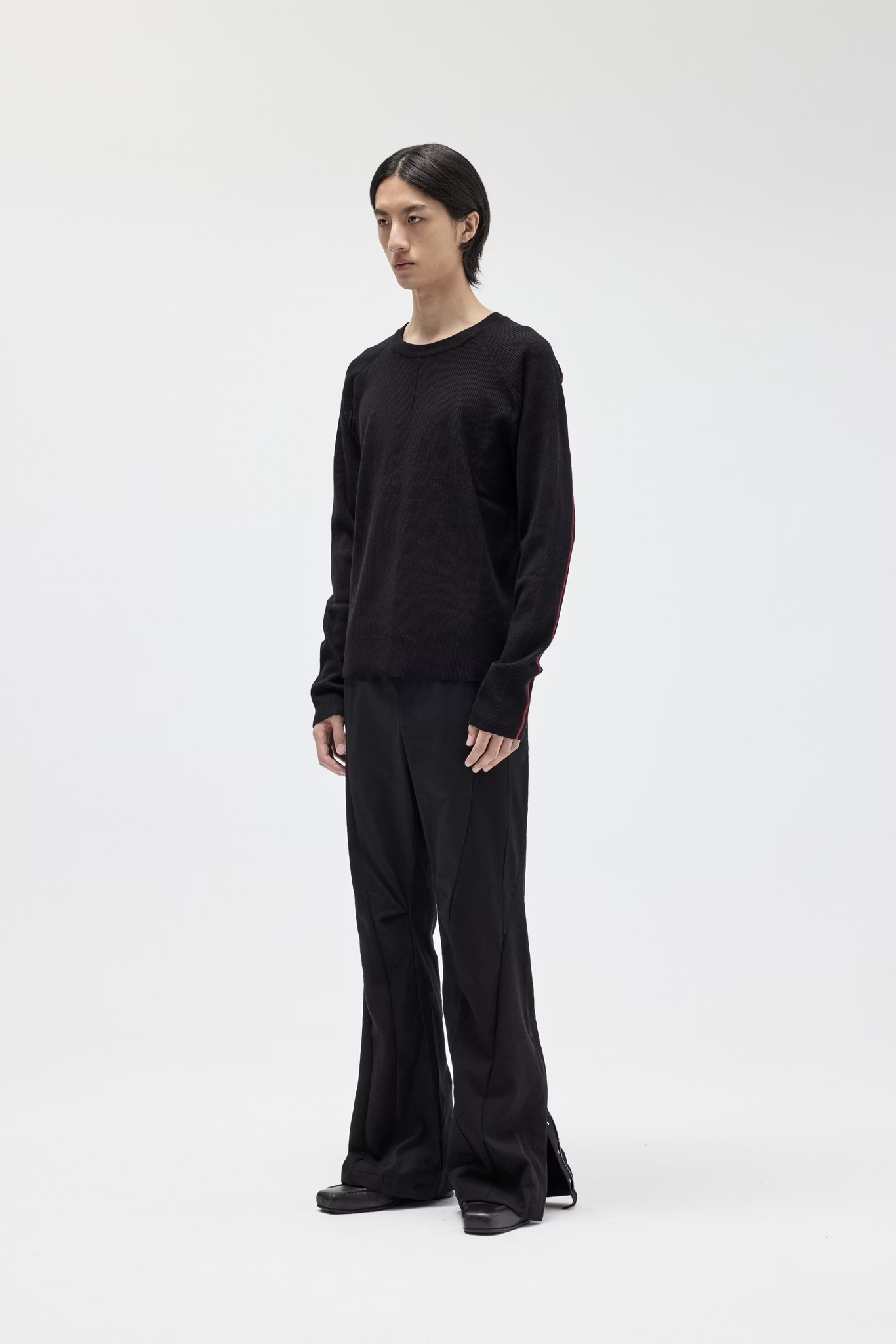 EQUALNEAR_Rift Zip Pocket Hoodie (Black)