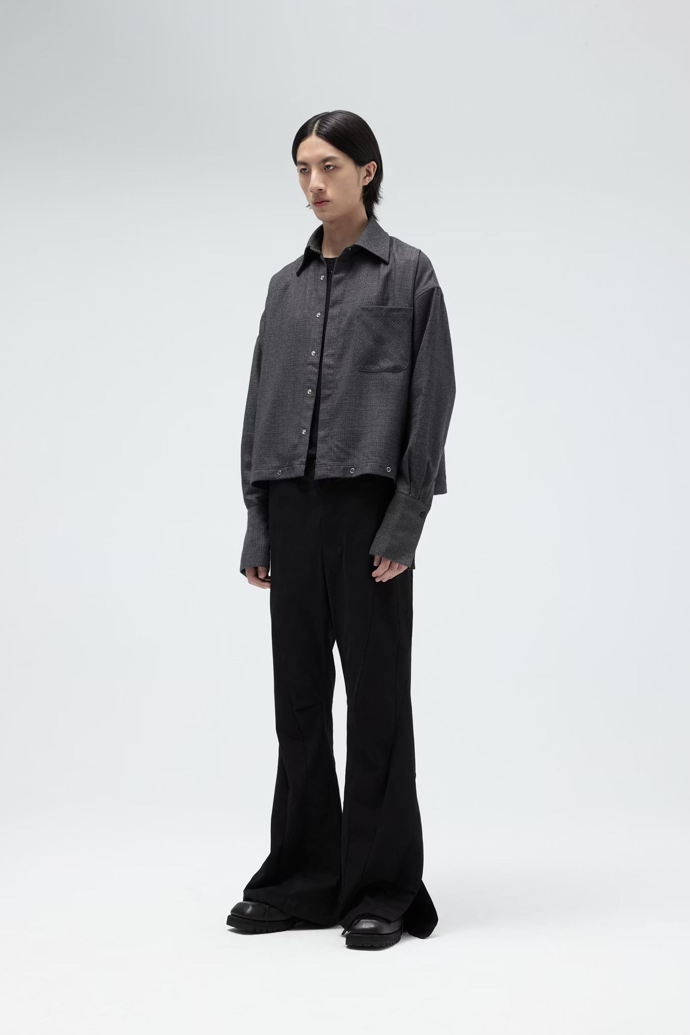 EQUALNEAR_Dawn Shirt Jacket (Gray)