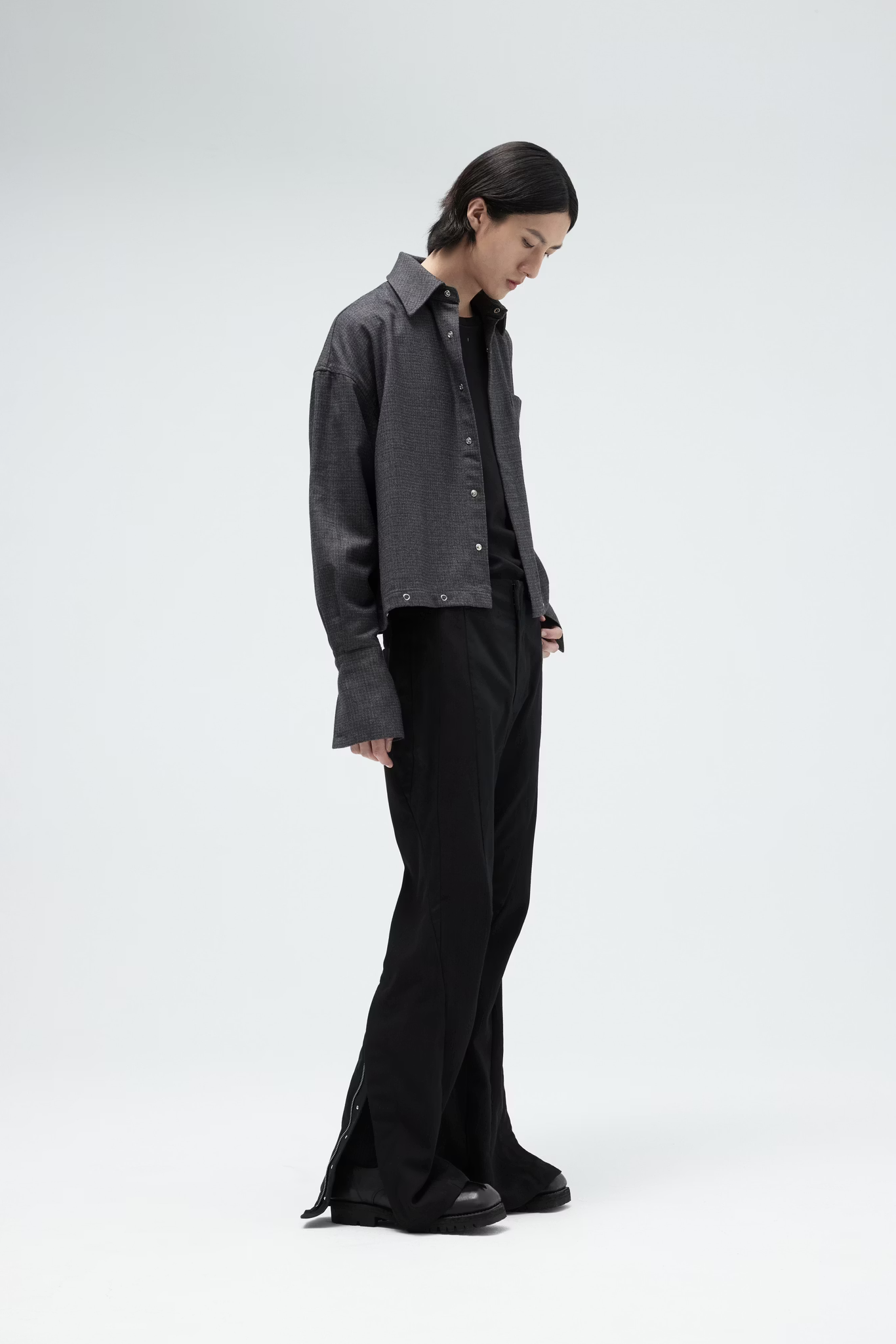 EQUALNEAR_Dawn Shirt Jacket (Gray)