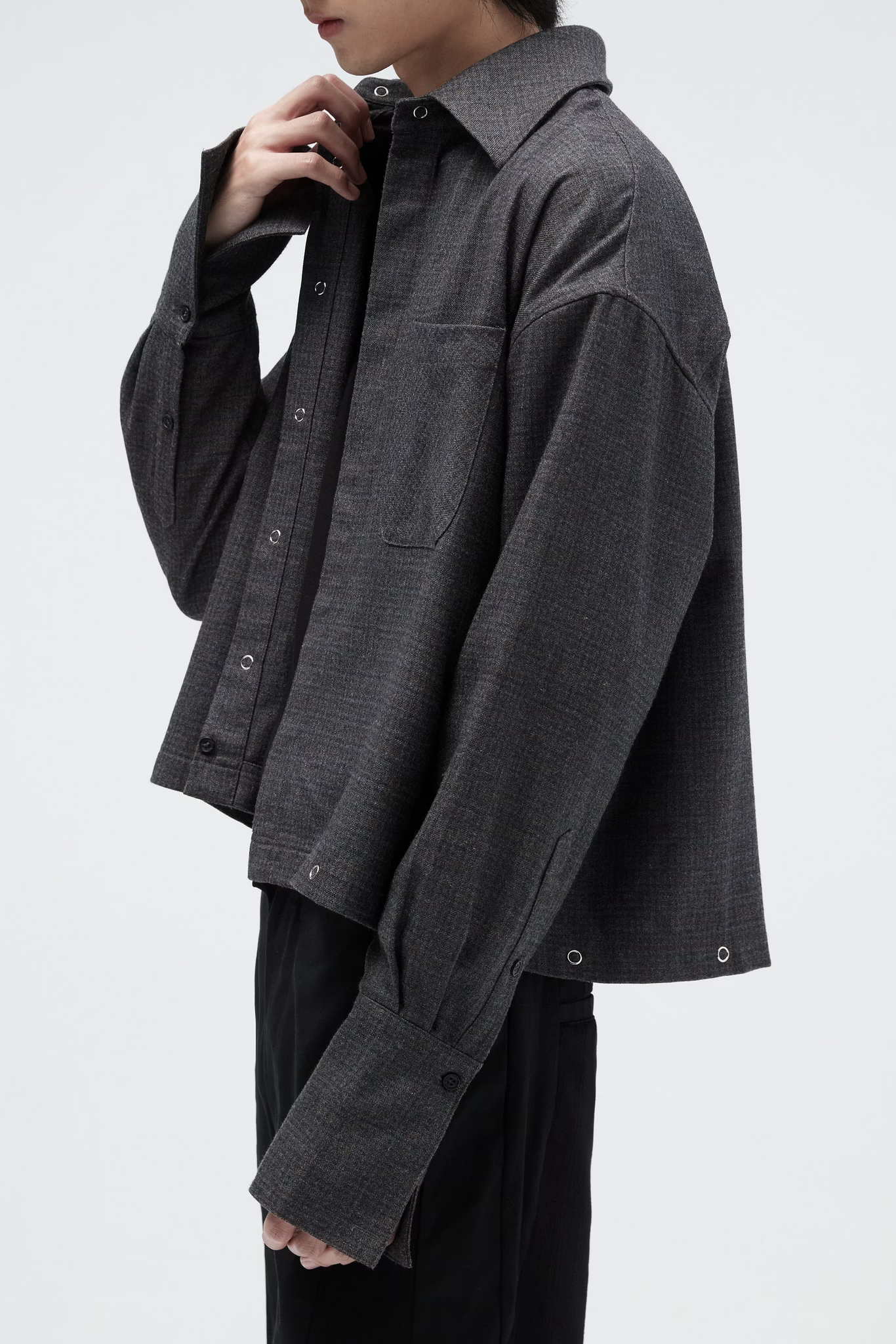 EQUALNEAR_Dawn Shirt Jacket (Gray)