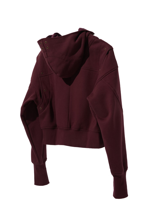 EQUALNEAR_Wiz Zip Hoodie (Burgundy)
