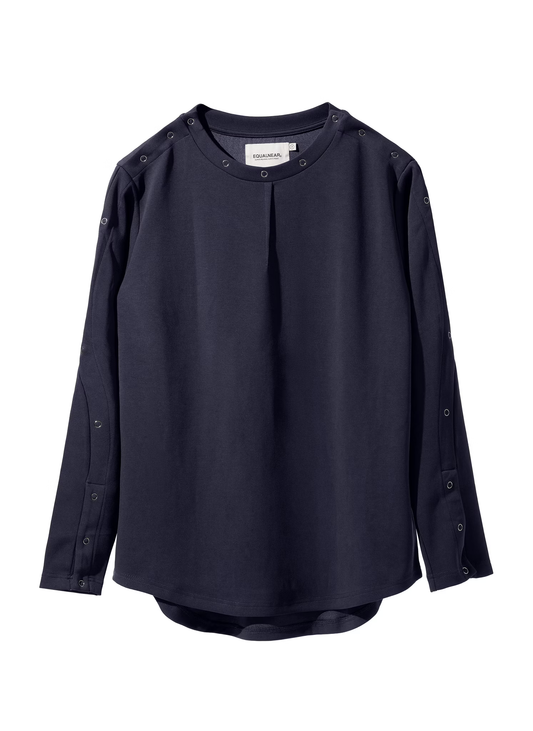 EQUALNEAR_Astro Henley Sweatshirt (Blue)