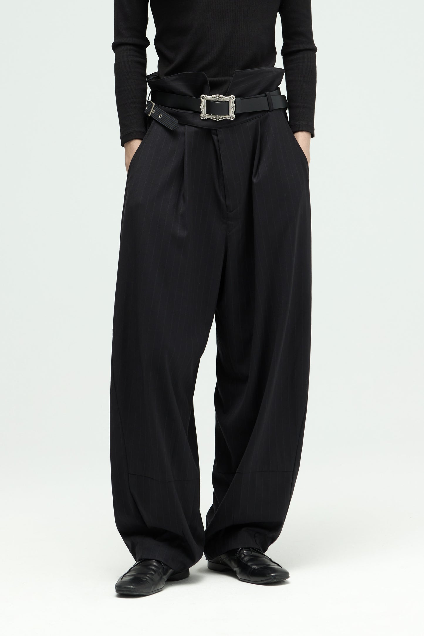 EQUALNEAR_Groundline Wide Pants (Black)